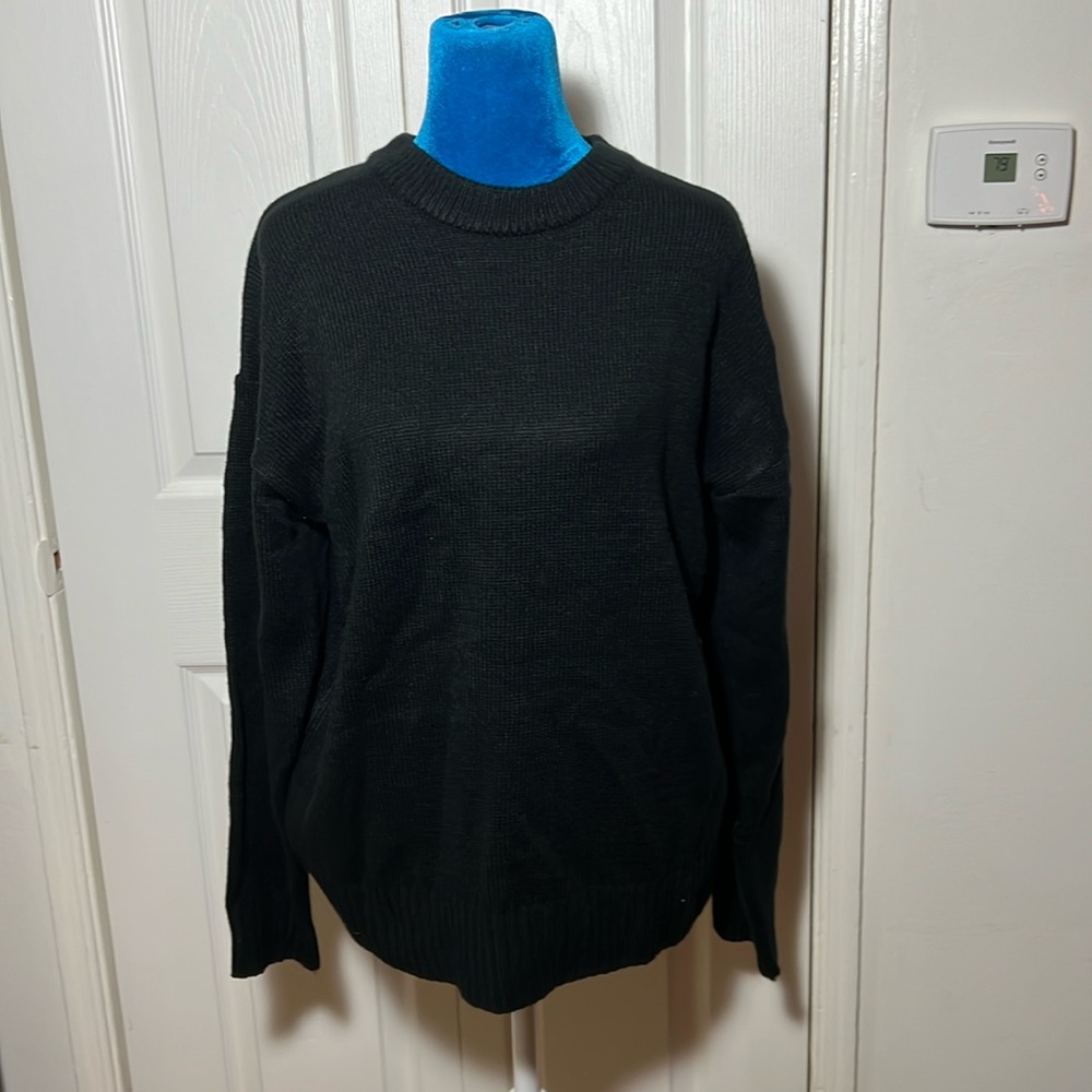 Stone Island Black Crew Sweater Medium